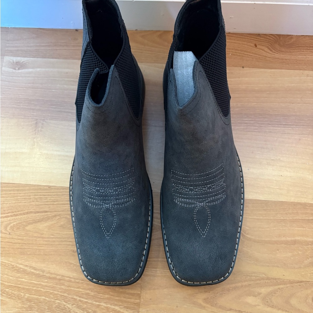 Men's Chelsea Boots - Dark Gray - Picture 3 of 10